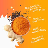 BeLive Turmeric Curcumin with Black Pepper & Ginger - 60 Gummies I Turmeric and Ginger Supplement for Immune Support, Healthy Skin, and Joint Health - Tropical Flavor