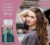 WEEM Hair Skin and Nails Gummies - Supports Healthy Hair - Vegan biotin Vitamins for Women & Men Supports Faster Hair Growth, Stronger Nails, Healthy Skin, Extra Strength 10,000mcg (3)
