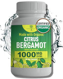Organic Citrus Bergamot- Only USDA Certified -Highest 50% Polyphenols- Vegan 90 caps- 3rd Party Tested-USA Made Supplement - Heart - Cholesterol
