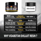 vidabotan Shilajit Resin with Fulvic Acid & Trace Minerals, Original Himalayan Pure Shilajit Resin 600mg for Men & Women for Energy and Immune Support, 30g(1 Pack)