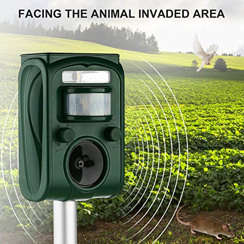 Vegfest Solar Ultrasonic Animal Repeller.cat Repellent Outdoor. Motion 