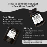 Better Alt Energy Duo with Pure Himalayan Shilajit Resin 30 gm & Sea Moss Capsules- Irish Sea Moss with Black Seed Oil| High Potency Gold Grade Shilajit for Men & Women
