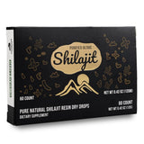 Siberian Green Premium Pure Shilajit Dry Drops Altai Golden Mountains - 60 Count (200 mg) Authentic Safety & Quality Certificate - US Lab Tested Fulvic Acid