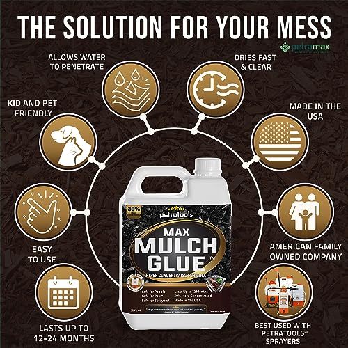 PetraTools Max Mulch Glue for Landscaping Concentrate Covers (150300
