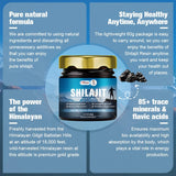 Organic Pure Himalayan Shilajit Resin 600mg - Maximum Potency Golden Shilajit Supplement with Fulvic Acid & 85+ Trace Minerals Complex for Energy & Immune Support