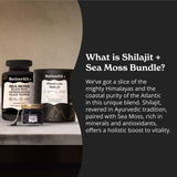 Better Alt Energy Duo with Pure Himalayan Shilajit Resin 30 gm & Sea Moss Capsules- Irish Sea Moss with Black Seed Oil| High Potency Gold Grade Shilajit for Men & Women