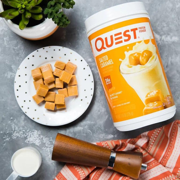 Quest Nutrition Salted Caramel Protein Powder 26g Protein 1g Sugar Kate Minimalist 9080