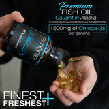 (2 Pack) Smarter Omega 3 Fish Oil, Berry Flavor, Burpless, Tasteless, 2000mg, Potent Triple Strength DHA EPA Brain OMEGA3, Joint & Heart Support, Made with AlaskOmega®