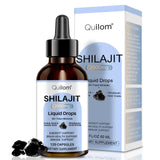 Shilajit Resin Organic Liquid Supplement, Shilajit Himalayan Organic, Shilajit Resin Drop, Shilajit Drop Contain 85+ Trace Minerals, Alternative to Resin & Capsules, 60 ml