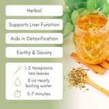 Organic Liver Cleanse Loose Leaf Tea - 2oz Bag (Approx. 30 Servings) | Full Leaf Tea Co.