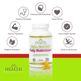 Health As It Ought To Be Highly|Absorbable Daily Multivitamin with Shilajit, MethylB12, Methylfolate, and Vitamin K2 MK7 Supplement | 120 Capsules