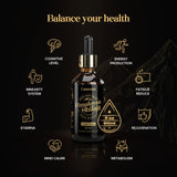 60ML Shilajit Pure Organic Himalayan Shilajit Resin Drops, 500mg High Potency, Golden Grade A Shilajit Supplement, 85+ Trace Minerals & Fulvic Acid, Natural Energy & Immune Booster