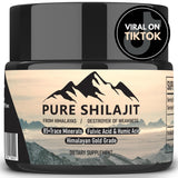 Pure Shilajit Organic Himilayan Resin, Natural Supplement with 85+ Trace Minerals + Humic Acid | High Potency Providing Energy, Strength & Immunity | Golden Grade A for Men and Women