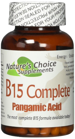 Nature's Choice Supplements B15 Complete Extra Strength, Pangamic Acid, with TMG&DMG 500mg 90 Capsules