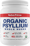 Yerba Prima Organic Psyllium Whole Husks Colon Cleanser - 20 oz - Natural Daily Dietary Fiber Supplement 20oz, Colon Cleanser, Regularity & Detox Cleansing Support, Gluten Free, Non GMO, Vegan