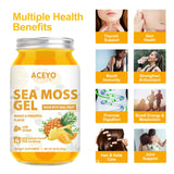 (28 OZ) Natural Sea Moss Gel Organic Raw Irish Seamoss Gel Supplement Vegan Mango Pineapple 102 Vitamins and Minerals Wild Harvested Non-GMO Immune Defense Booster Thyroid Digestive Support