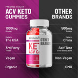 (3 Pack) Metabolix Labs Keto ACV Gummies - Advanced Formula Metabolix Keto Plus ACV Gummies Apple Cider Vinegar Metabolix ACV Dietary Supplement Men Women (180 Gummies)