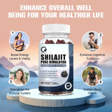 Pure Himalayan Organic Shilajit Gummies - 800 mg Natural Organic Shilajit Resin with 85+ Trace Minerals, Fulvic Acid & Phytonutrients - for Energy, Immune Support - 60 Gummies, 1 Month Supply