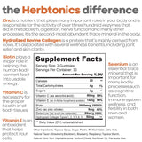 Herbtonics Multi Collagen for Women - Biotin Gummies for Hair Skin & Nails - Collagen Supplements for Women - Supports Hair Growth & Healthier Skin - 60 Gummies
