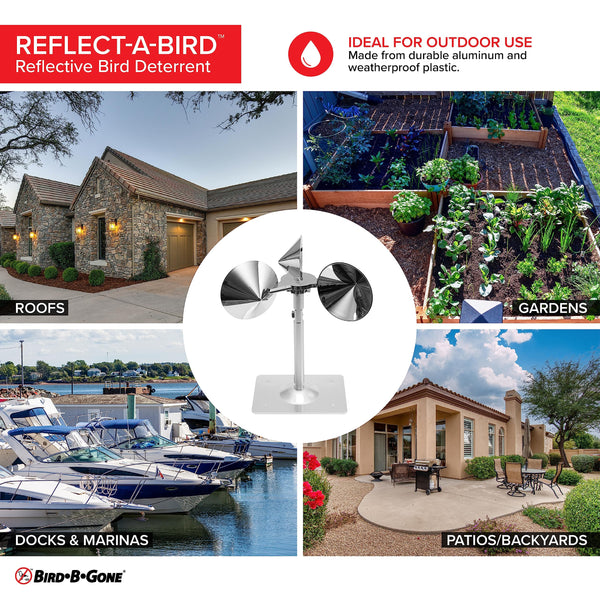 Bird B Gone - Reflect-A-Bird - Reflective Spinning Deterrent - Repels ...