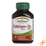 JAMIESON Calcium 500mg & D3 1,000IU 90 Caplets