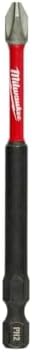MILWAUKEE ELECTRIC TOOL 48-32-4564 Shockwave 3-1/2" Power Bit Phillips #2 5 Pack