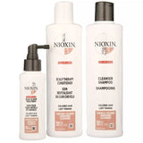 3pc Nioxin #3 Color Safe CLEANSER Conditioner TREATMENT Light Thinning Hair NIB