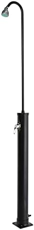 VINGLI Solar Heated Shower,2-Section with Shower Head，for Outdoor Backyard Poolside Beach Pool Spa,Black (2.3 Gallon)