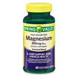 Spring Health Spring Valley High Absorption Magnesium 200 mg Sleep Support 60 Capsules + Your Vitamin Guide