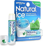 Mentholatum Natural Ice Medicated Lip Protectant Sunscreen, 0.16 Ounce (Pack of 12)