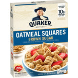 QUAKER Oatmeal Squares Breakfast Cereal, Brown Sugar & Cinnamon Variety Pack, 14.5 Oz Bags, Pack of 3