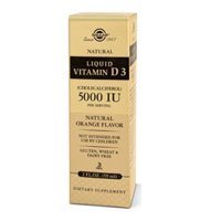 SOLGAR Liquid Vitamin D3 125 mcg (5,000 IU) - 2 fl oz, Pack of 2 - Natural Orange Flavor - Helps Maintain Healthy Bones & Teeth - Immune System Support - Gluten & Dairy Free - 118 Total Servings