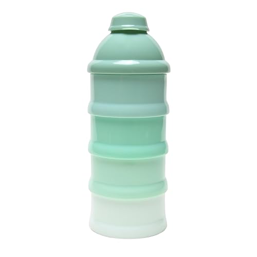 Mommy's Helper Pak N' Stak Snack and Formula Dispenser On-The-Go, Stackable Travel Formula Container, Non-Spill Milk Powder Baby Kids Snack Storage, BPA-Free, Recycled Plastic (Tidal Teal)