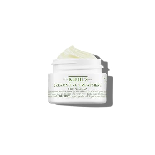 Kiehl's Avocado Eye Treatment, Nourishing and Hydrating Eye Cream, Avocado Oil and Caffeine to Energize and Invigorate Skin, Tired Eyes, 99% Naturally Derived Formula