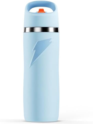 Gatorade 'Overtime' 22oz Stainless Steel Bottle, Straw Cap, Light Blue
