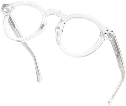 Round Blue Light Blocking Glasses, Retro Computer Gaming Eyeglasses Anti Eyestrain & UV Glare RF6209