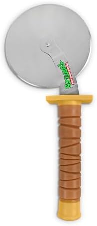 Stainless Steel Wheel Pizza Cutter Blade, Comfortable Handle with Grip, with a Thumb Guard Protection for Easy Cutting - Teenage Mutant Ninja Turtles