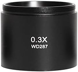 Microscope Kit WD30 WD165 WD287 0.3X 0.5X 0.7X 1X 2X Trinocular Microscope Stereo Microscope Auxiliary Objective Lens Barlow Optical Lens Microscope Lens Adapters (Color : WD287 0.3X)