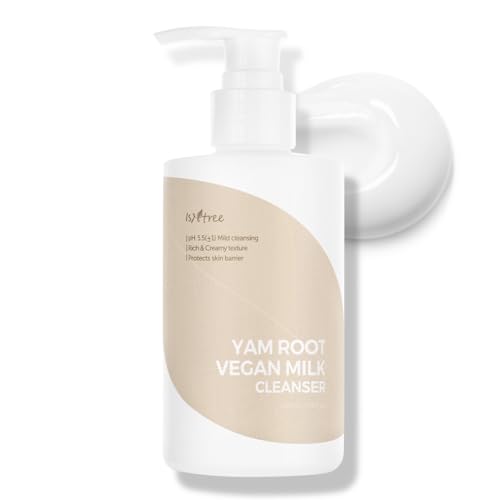 IsNtree Yam Root Vegan Milk Cleanser 220ml, 7.43 fl.oz | Rich & Creamy Texture | Hydrating & Mild | Korean Skincare