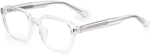 Dollger Blue Light Blocking Glasses for Women Man Anti Glare UV Computer Gaming Glasses TR90 Retro Square Eyeglasses Frame