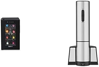 Cuisinart CWC-800CEN 8-Bottle Private Reserve Wine Cellar, Black & CWO-25 Electric Wine Opener, Stainless Steel