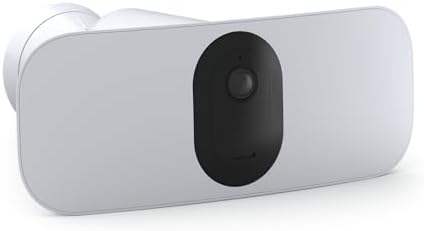 Arlo Pro 3 Floodlight Wireless Camera, Color Night Vision, Motion Sensor, 2-Way Audio, White, 1-Pack (Renewed)