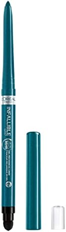 L'Oreal Paris Infallible Grip Mechanical Gel Eyeliner Pencil, Smudge-Resistant, Waterproof Eye Makeup with Up to 36HR Wear, Turquoise, 0.01 Oz