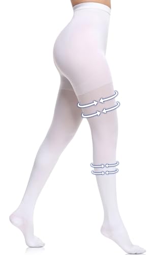 Beister Medical Compression Pantyhose for Women & Men, Opaque Closed Toe 20-30mmHg Graduated Support Tight