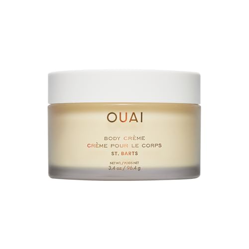 OUAI Body Creme, St. Barts Travel Size - Hydrating Whipped Body Cream with Cupuaçu Butter, Coconut Oil & Squalane - Softens Skin & Delivers Radiant Glow - Sulfate-Free Skin Care (3.4 oz)