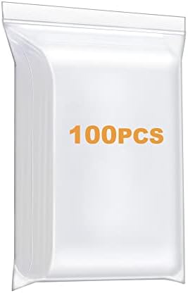 100 PCS 9" x 12" Thick Clear Zip Poly Lock Plastic Bags Seal Reclosable Zip Bag Durable 2.4 Mil Prints Photo Cards Envelopes Snacks Seeds Zipper Bags