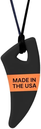 ARK Saber Tooth, Chew Necklaces for Sensory Kids and Adults, Oral Fidget for Autism, ADHD, SPD, Anxiety, Medical-Grade Sensory Chew Necklace, XT, Firm, Black