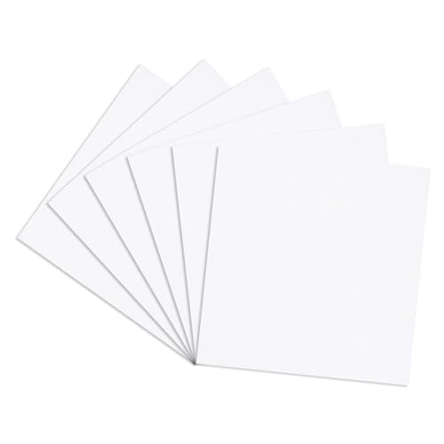 Kinlink White ABS Plastic Sheet 12" x 12"x 0.06" Flexible Moldable Impact Strength and High Tensile 1/16" Thick (1.5mm) Abs Sheet, Moldable Plastic DIY Materials for Home Decor and Handicrafts, 6 Pack