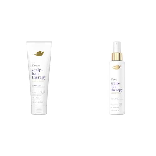 Dove Scalp + Hair Therapy Scalp Scrub and Root Lift Thickening Spray Density Boost 4-Step Routine
