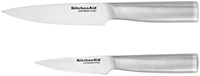 KitchenAid Gourmet Utility and Paring Knife Set Set with Blade Covers, 2-Piece, Stainless Steel